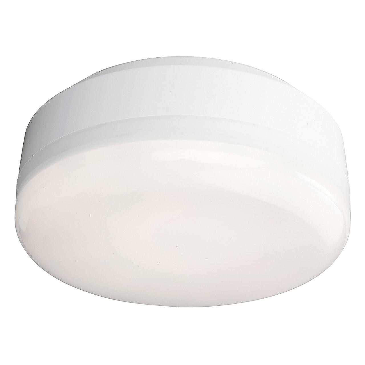 Firstlight Mini Hydro LED Compact Flush Ceiling Light 5.4W Cool White in White and Opal