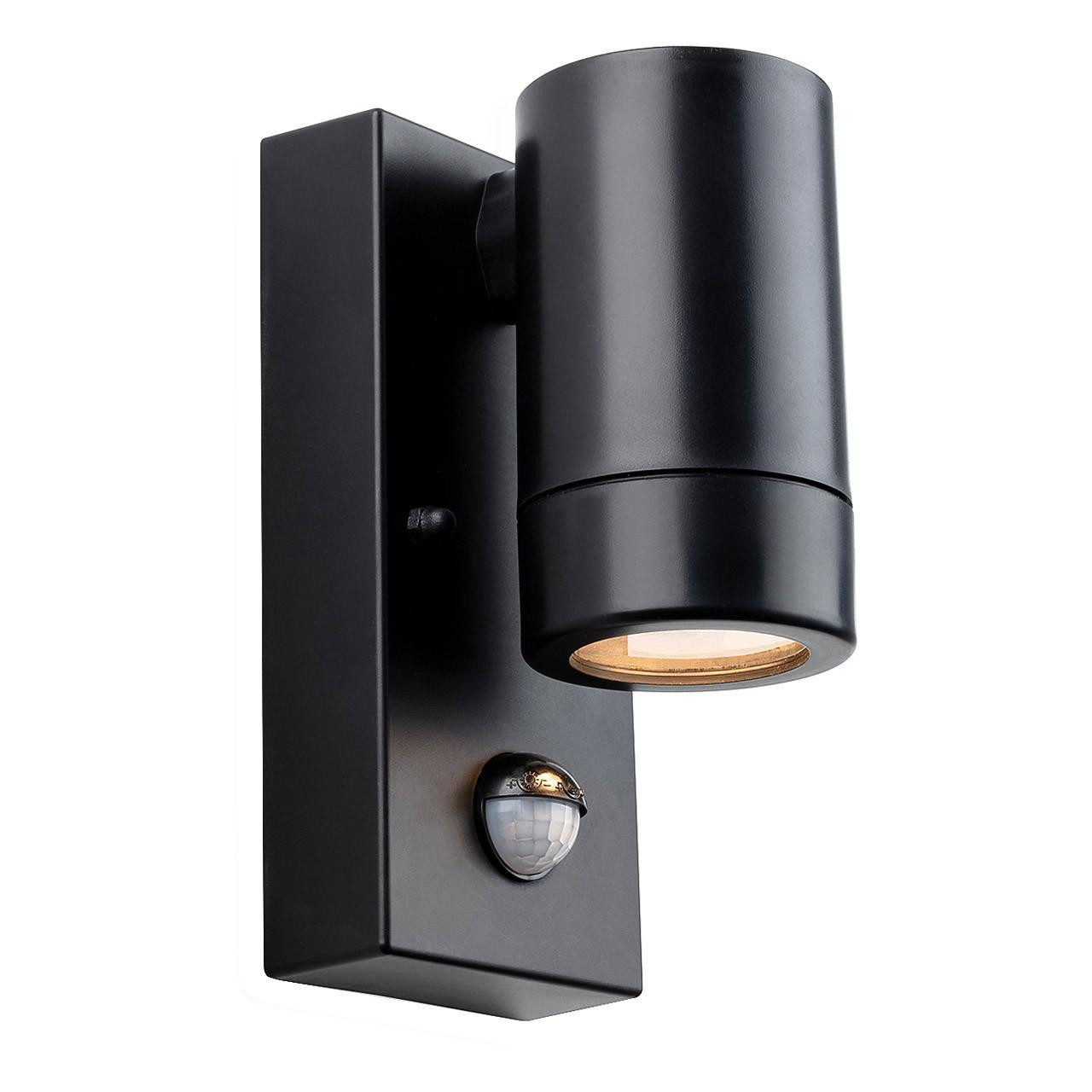 Firstlight Ravel Outdoor Wall Downlight PIR Sensor Warm White 3000K in Black