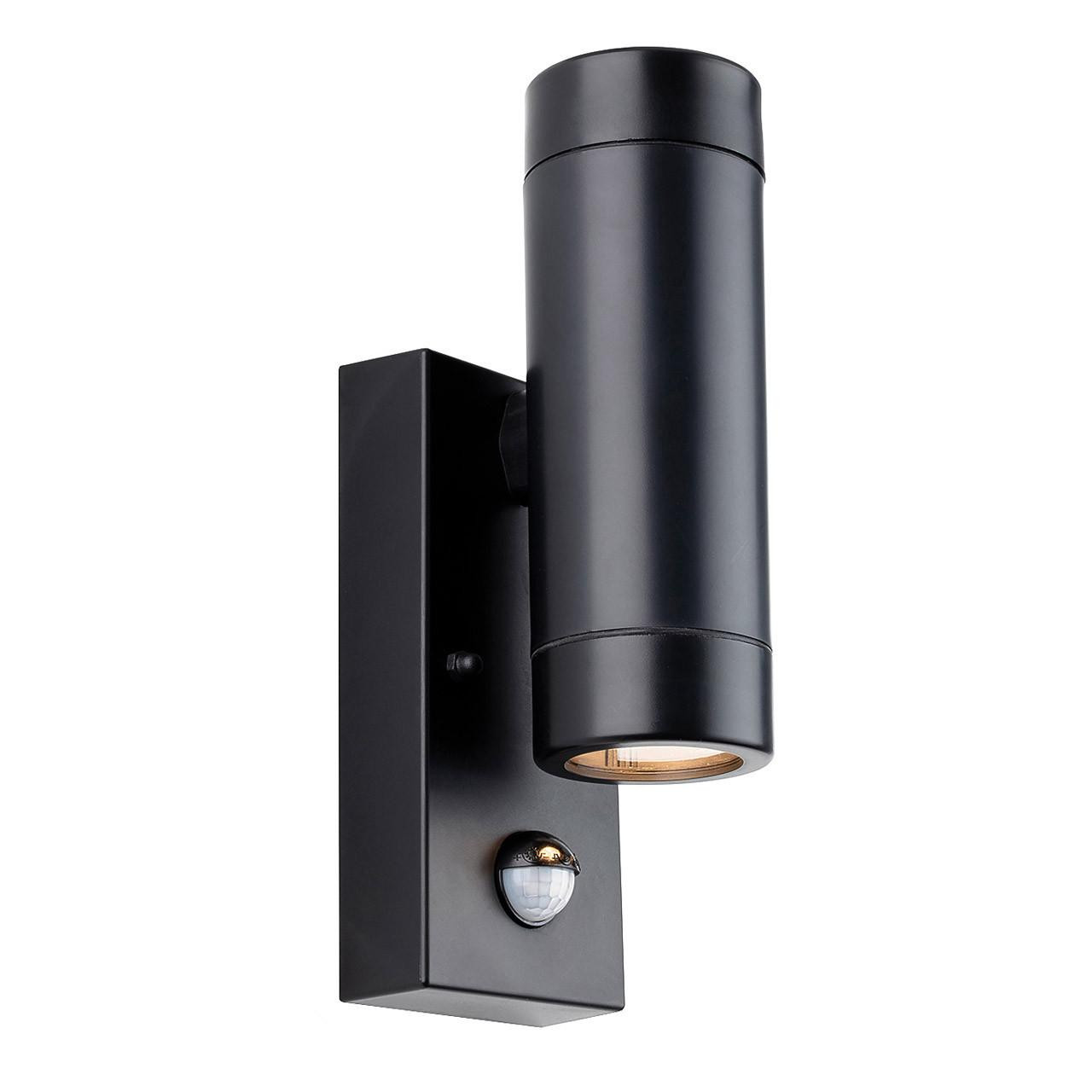 Firstlight Ravel Anti-Corrosion Style Up and Down Up and Down Light PIR Sensor Warm White Black