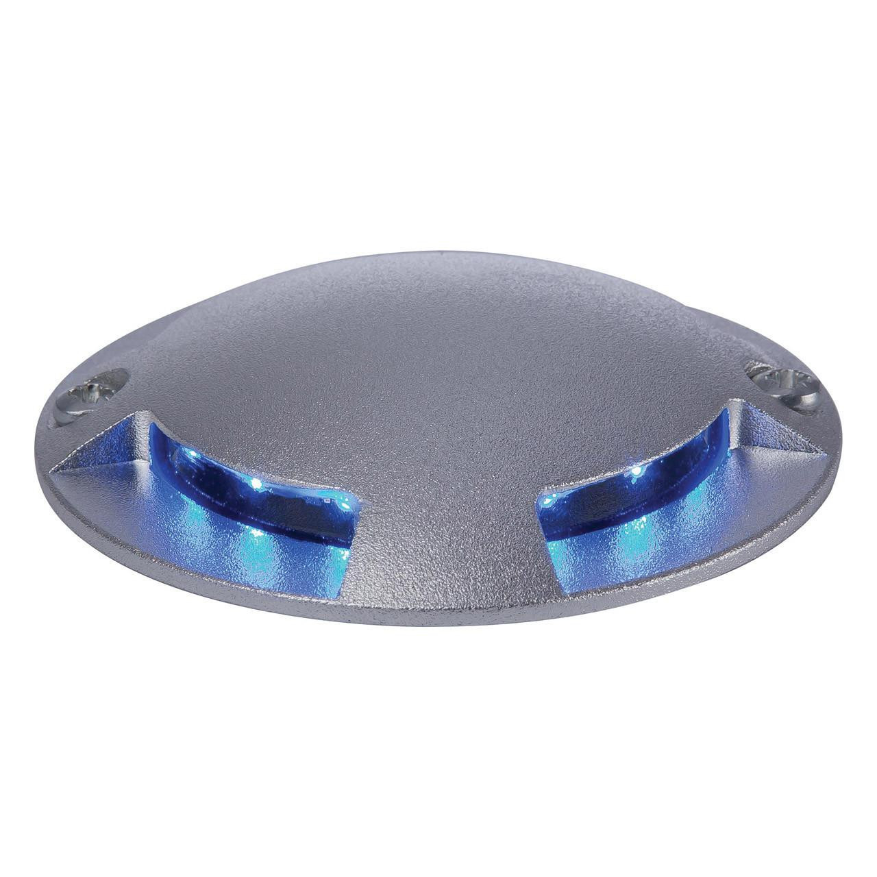 Firstlight 4-Way Modern Style LED Ground Light 1W Blue Aluminium