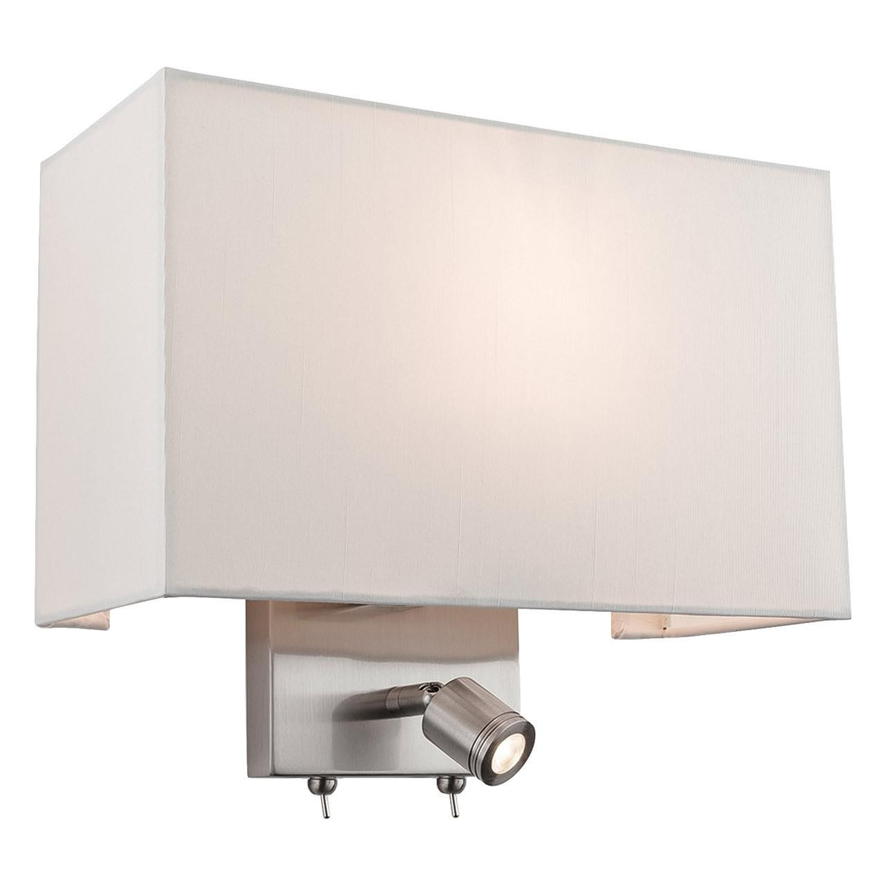 Firstlight Fargo Modern Style LED Wall Light 1W Warm White Brushed Steel