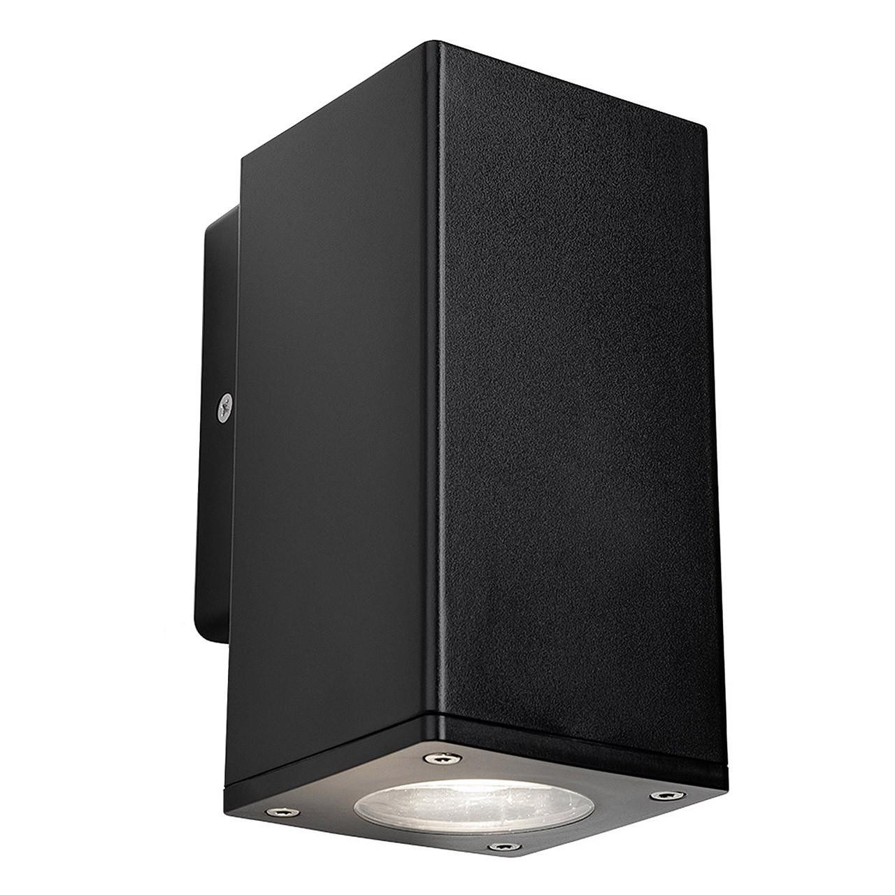 Firstlight Range Square Anti-Corrosion Outdoor Wall Downlight in Black