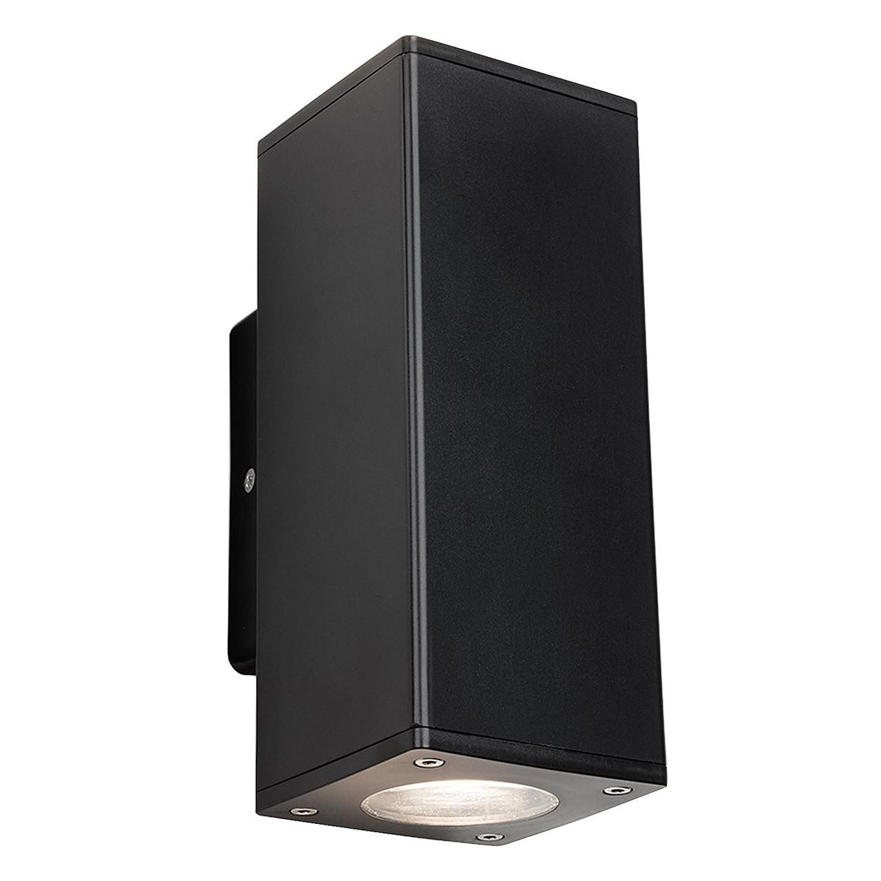 Firstlight Range Square Anti-Corrosion Outdoor Wall Up and Down Light in Black