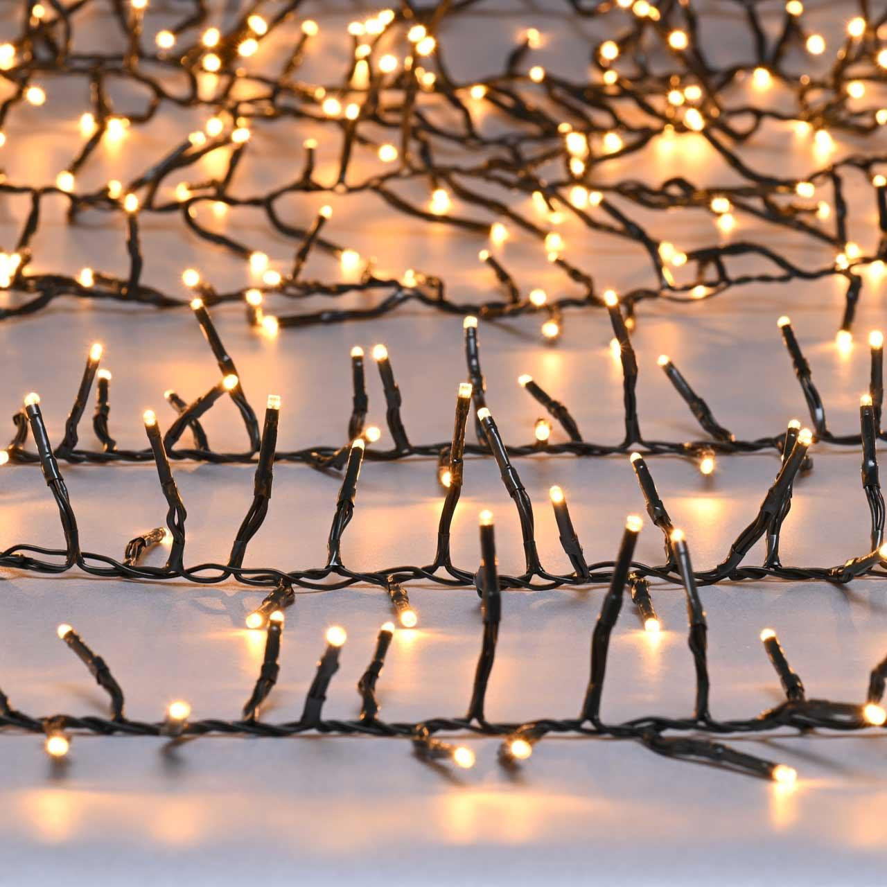 Festive Indoor & Outdoor 11m  Firefly Cluster Lights 760 Warm White LEDs