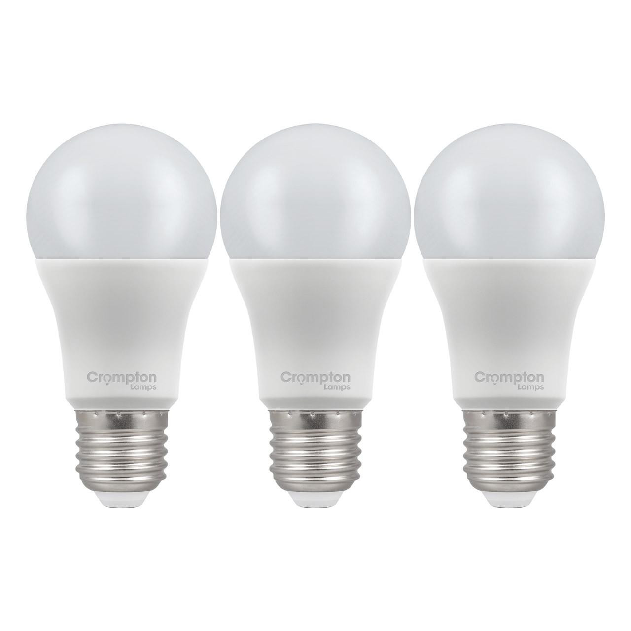 Crompton Lamps LED GLS 13W E27 (3 Pack) Cool White Opal (100W Eqv)