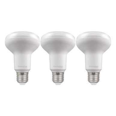 Crompton LED R80 Reflector 9.5W E27 3-Pack 4000K 75W Eqv | Lightbulbs ...