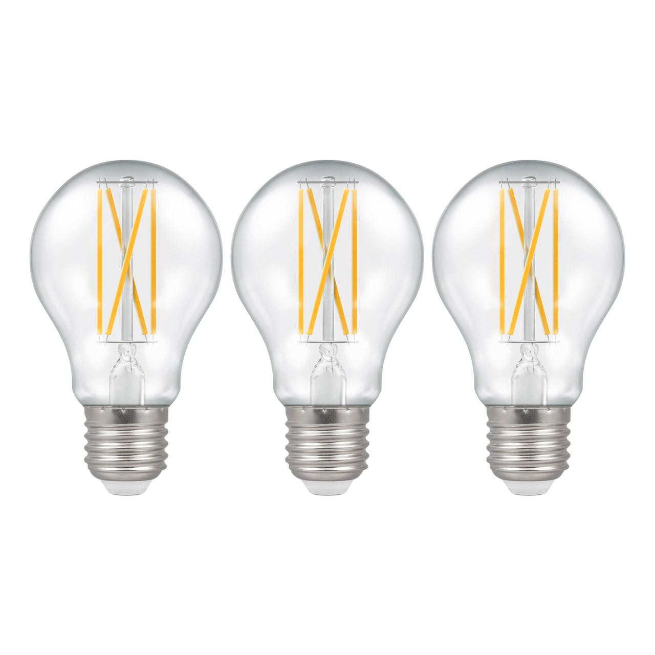 Crompton Lamps LED Ultra-Efficient GLS 2.2W E27 A-Class (3 Pack) Warm White Clear (40W Eqv)
