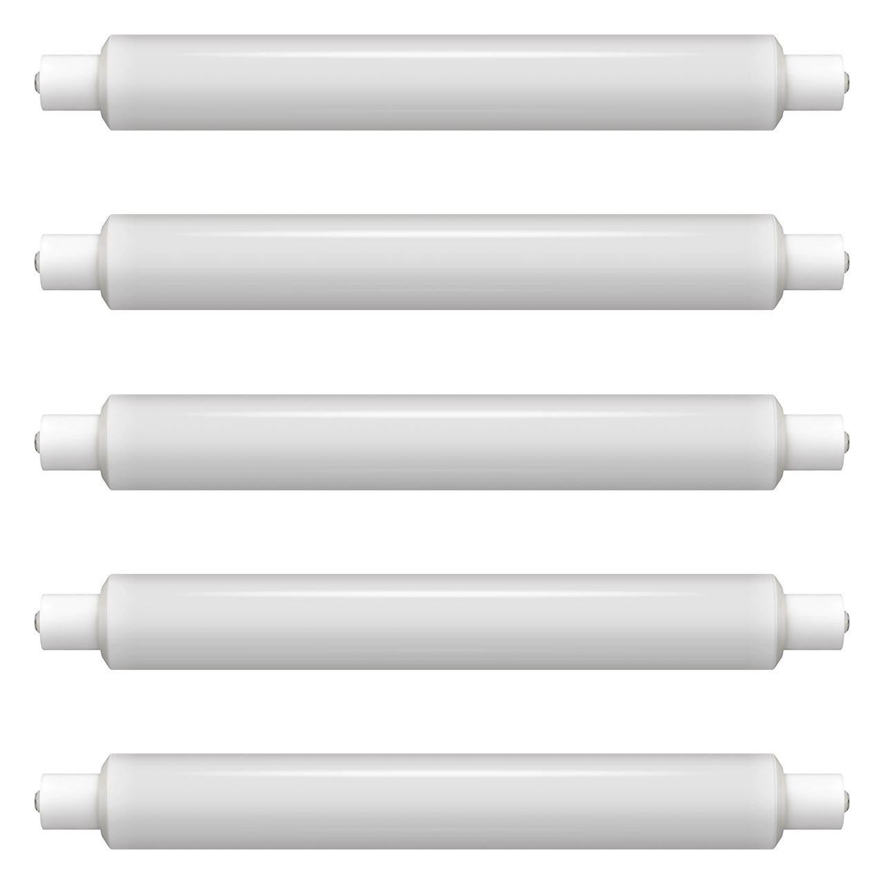 Crompton Lamps LED 221mm DET Tubular 3.5W SCC-S15 (5 Pack) Cool White Opal (30W Eqv)
