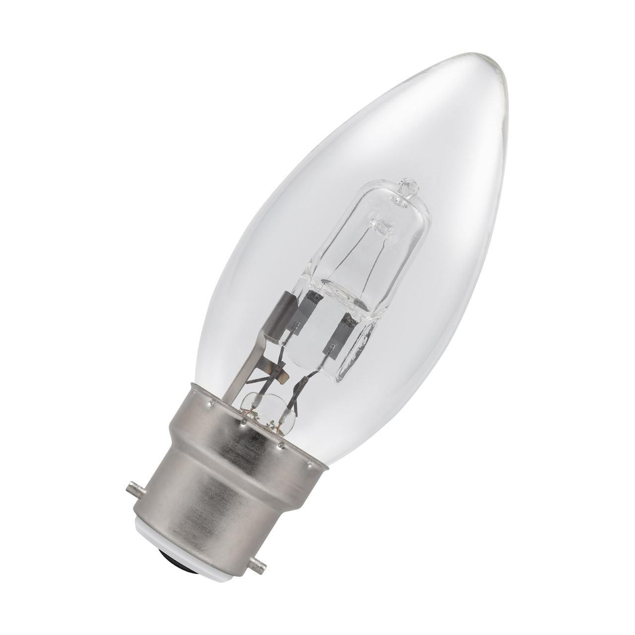 GE Lighting Halogen Candle 20W B22 Dimmable Energy Saver Warm White Clear