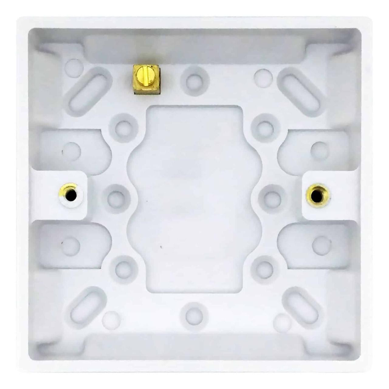Opus 1-Gang 16mm Back Box White