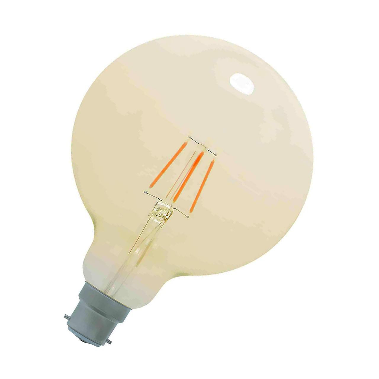Opus LED G125 Globe 5W B22 Dimmable Extra Warm White Gold (60W Eqv)