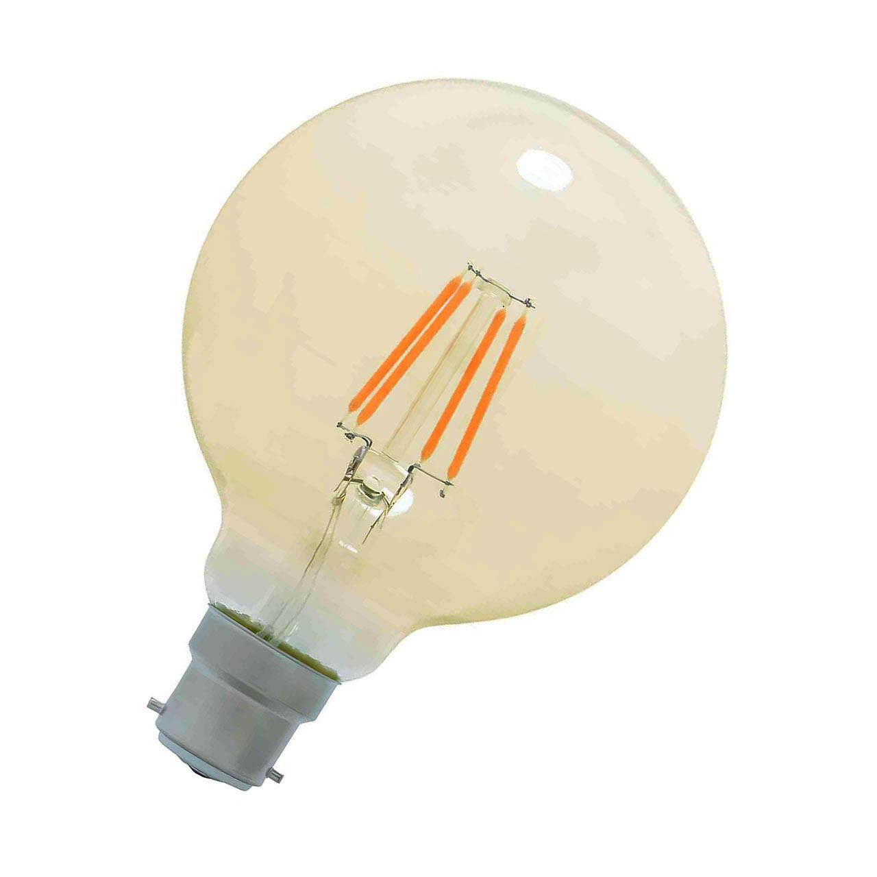 Opus LED G95 Globe 5W B22 Dimmable Extra Warm White Gold (60W Eqv)