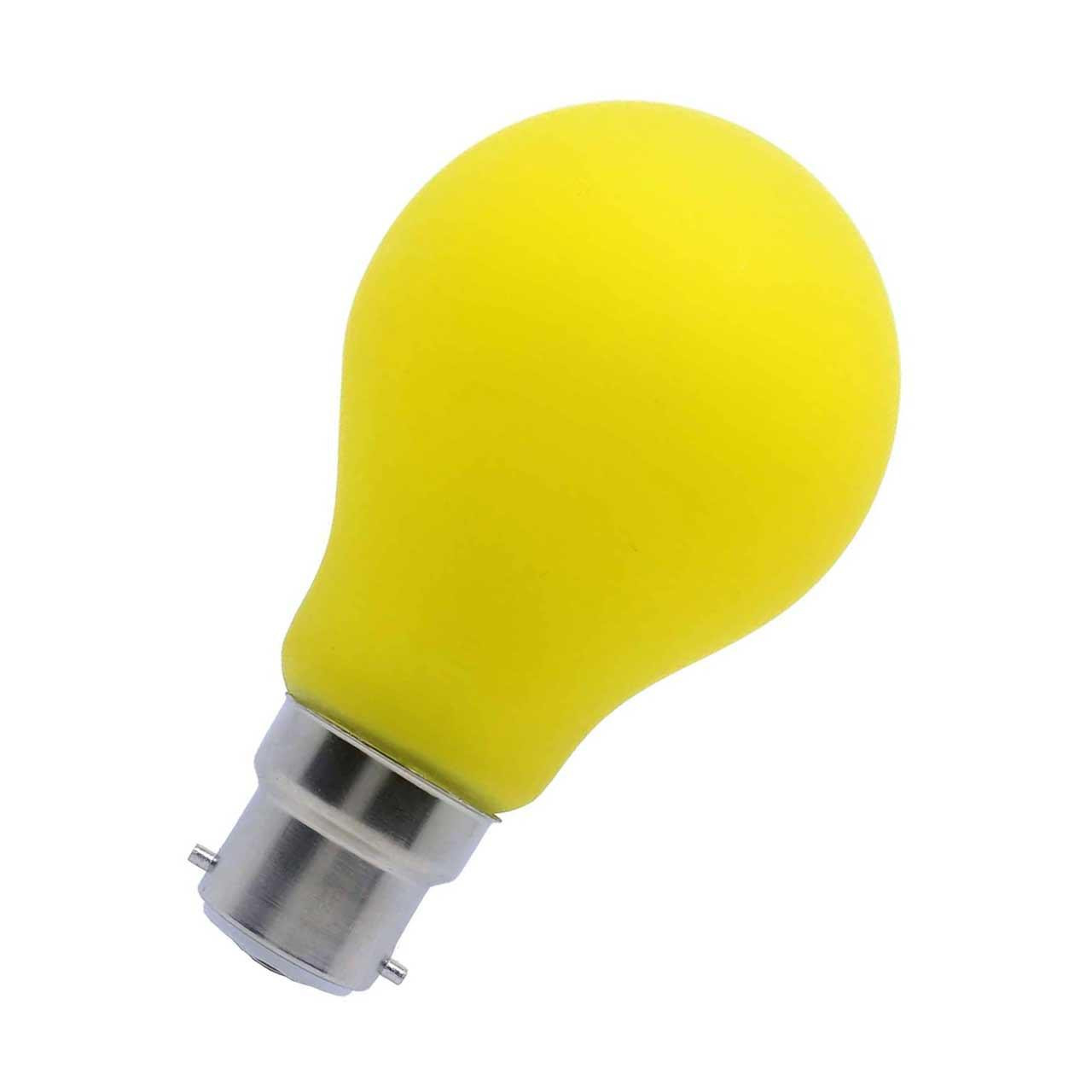 Opus LED GLS Light Bulb B22 4W Yellow Bayonet Coloured in Frosted
