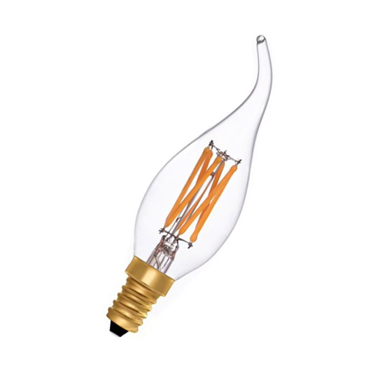 Zico Lighting LED Candle 4W E14 Dimmable Flame-tip Extra Warm White Clear (25W Eqv)