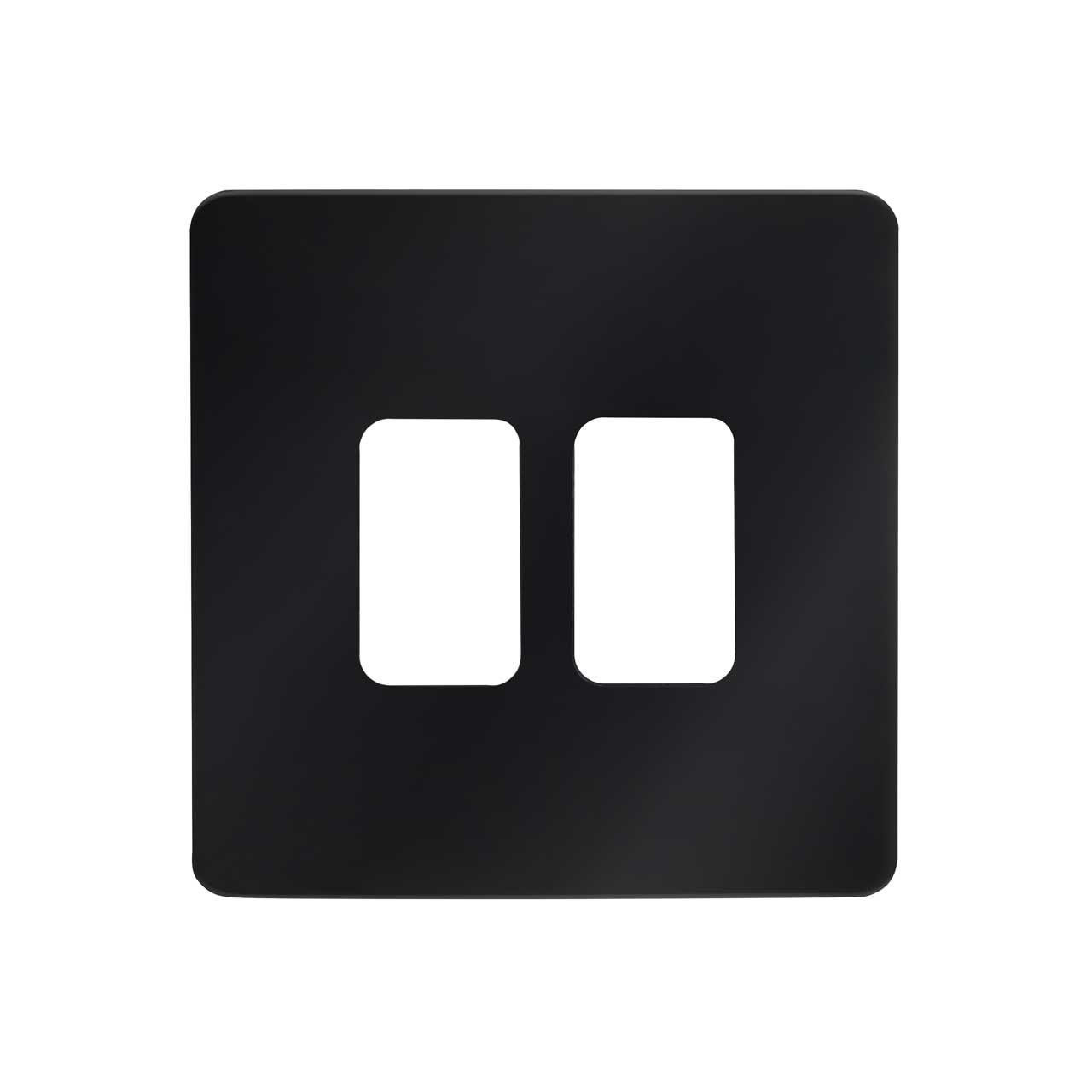 Culina Kinetic Plated 2 Gang Surround Black Chrome