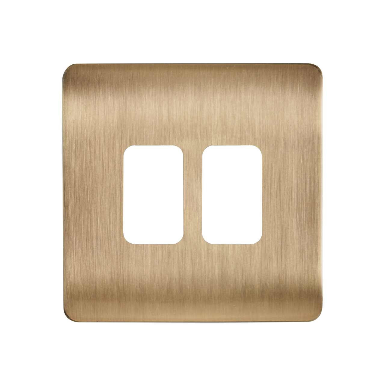 Culina Kinetic Plated 2 Gang Surround Satin Brass