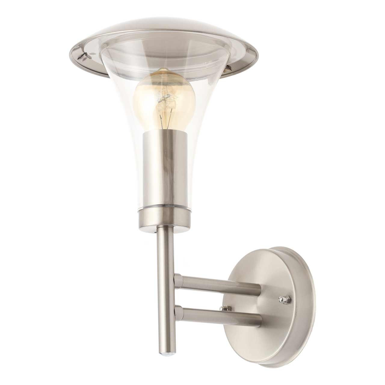 Zink Omega Outdoor Fluted Wall Lantern in Stainless Steel