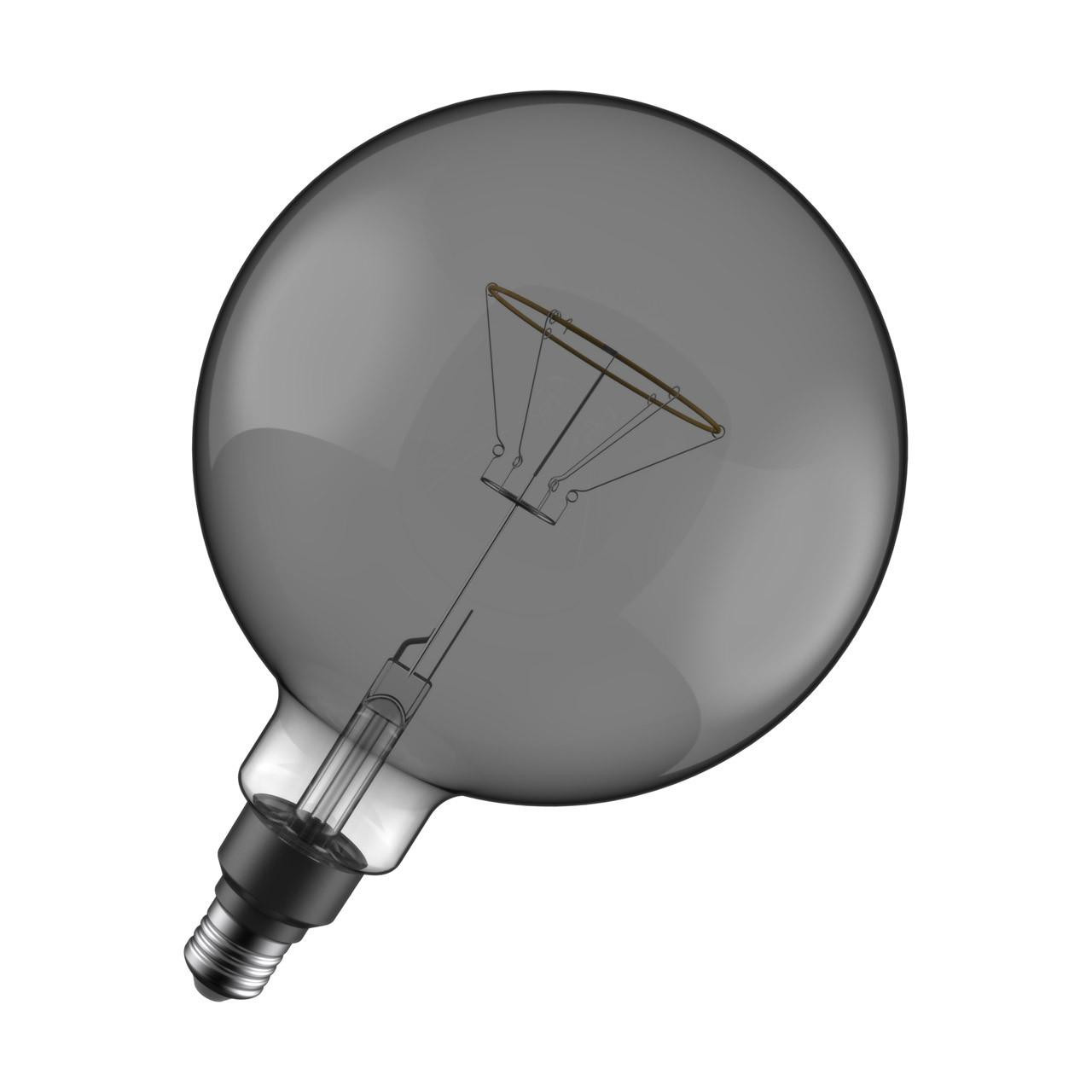 Crompton LED Globe Light Bulb E27 4.5W 200mm Extra Warm White 1800K G200 Screw Filament Smoke