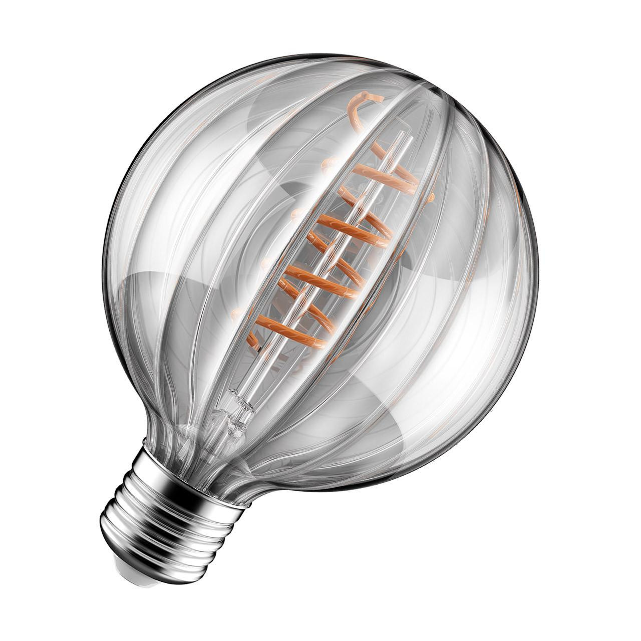 Crompton LED Globe Light Bulb E27 3.5W 95mm Extra Warm White 1800K G95 Screw Filament Clear
