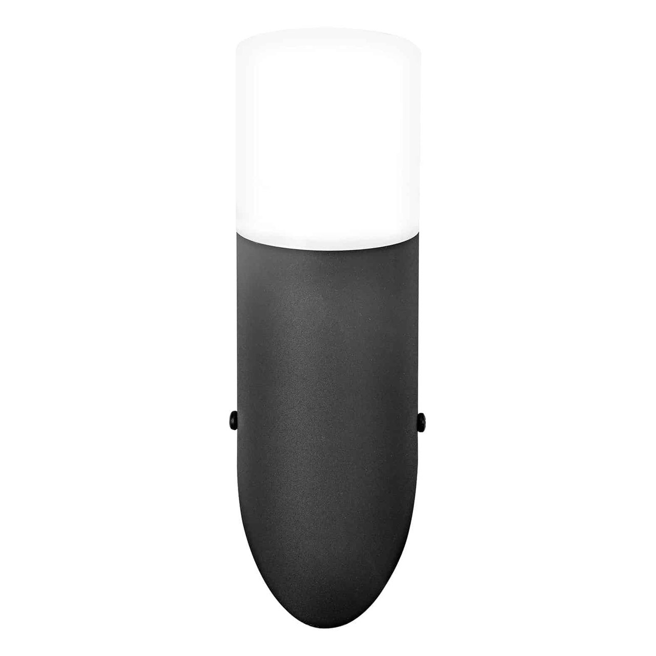 Opus Outdoor Angled Wall Lantern E27 Opal Black