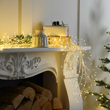 Festive 150cm LED Lit Microdot Branch - White | Lightbulbs Direct