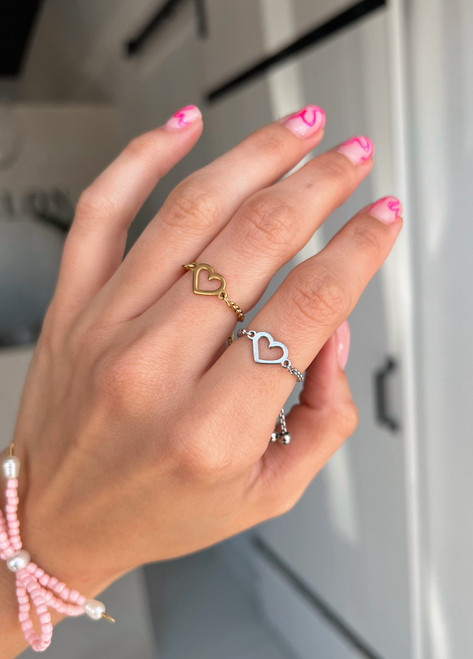 Flat Heart Ring