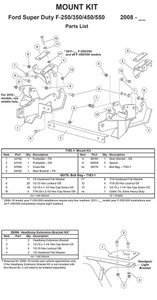 7176 - FISHER MOUNT KIT - FORD F250SD-550SD 2005 - 2007