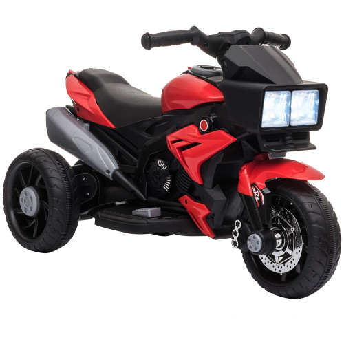 Aosom Red 6V Kids Electric Motorcycle Ride-On Dirt Bike Toy with Music Horn Headlights(D0102757586.)