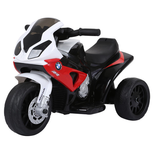 Aosom BMW Licensed 6V Toddler Motorcycle Kids Electric 3 Wheels Ride On with Headlight Music Red(D010277NWRX.)