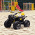 Aosom Kids ATV 12V Ride on Car with Music Realistic Headlights Wide Wheels Rechargeable Electric Yellow(D0102755Y16.)