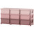 Qaba 29.5" 3 Tier Kids Storage Unit Dresser Tower w/ 9 Drawers, Pink(D0102755WMJ.)