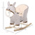 Qaba Rocking Donkey for Kids with Sound, Fun & Safe, Wooden Base & Safety Belt, Plush Toddler Rocker Toy for 18-36 Months(D0102755MMT.)
