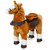 Qaba Ride on Horse, Walking Horse Toy Kids Riding Pony w/ Wheels, Neighing Sound for 3-5 Years, up to 132 Pounds(D010277NTR6.)