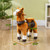 Qaba Ride on Horse, Walking Horse Toy Kids Riding Pony w/ Wheels, Neighing Sound for 3-5 Years, up to 132 Pounds(D010277NTR6.)
