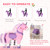 Qaba Kids Ride On Unicorn Walking Horse, Mechanical Pony Toy with Wheels, Gift for 3-6 Years Girls Boys, Pink(D0102755Y32.)