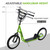 Aosom Youth Scooter, Kick Scooter for Kids 5+, Light Green, Adjustable Handlebar, Dual Brakes(D0102757FCT.)
