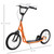 Aosom Youth Scooter, Orange, Kick Scooter for Kids 5+ with Adjustable Handlebar, Dual Brakes(D0102755WN6.)