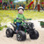 Aosom Electric Cars for Kids 12V with Music Realistic Headlights Wide Wheels Rechargeable Battery Green(D010275559X.)