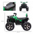 Aosom Electric Cars for Kids 12V with Music Realistic Headlights Wide Wheels Rechargeable Battery Green(D010275559X.)