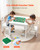 VEVOR Kids Activity Table and 2 Chairs Set, Building Blocks Double-Sided Tabletop, Toddler Table and Chair Set with Storage for Kids 3+ Years, Large Storage Space, Present for Boys & Girls, White(D01027RG482.)