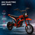 Aosom Electric Dirt Bike with Twist Grip Throttle, 24V 350W Off-Road Electric Motorcycle with Brake, Music Horn, for Ages 13+ Years, Red(D010277NWGX.)