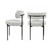 Burbank Modern Round Boucle Dining Chairs, Set of 2, Black White(D0102HEA3VJ.)