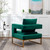Lenola Contemporary Upholstered Accent Arm Chair, Green(D0102HRWVFP.)