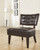 Roundhill Furniture Blended Leather Tufted Accent Chair with Oversized Seating, Brown(D0102HR8UR2.)