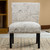 Botticelli English Letter Print Fabric Armless Contemporary Accent Chair(D0102HRWDLX.)