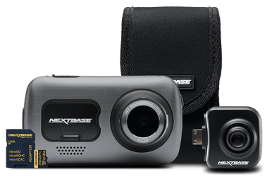 Nextbase 622GW Elite-Paket - 4K Front- und Heckscheibenkamera + 256GB microSD, WLAN, Parkmodus, Bluetooth, GPS, Bildstabilisierung, SOS, Dual-Kanal