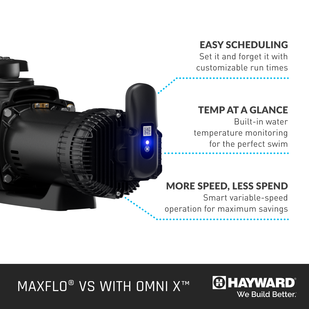 Hayward 1.65 HP MaxFlo VS 415 Variable Speed Pump with OmniX