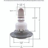 Waterway Plastics 212-2067S Jet Intl, WW Whirlpool, 5"fd, Dir, Smth, SS/Gry