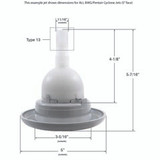 Balboa/Pentair Cyclone Barrel Assy, Directional, Emerald Cut, Dk Gray | 944530WW