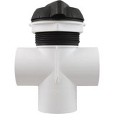 Waterway Plastics 600-3061 Diverter Valve, WW, 2", 2 Port, Top Mount, Notched, Black